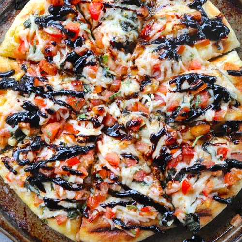 Vegan Bruschetta Pizza